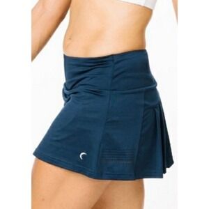 Zyia Navy Blue Chill Clubhouse Skort Built in Shorts Pleated  Pocketst